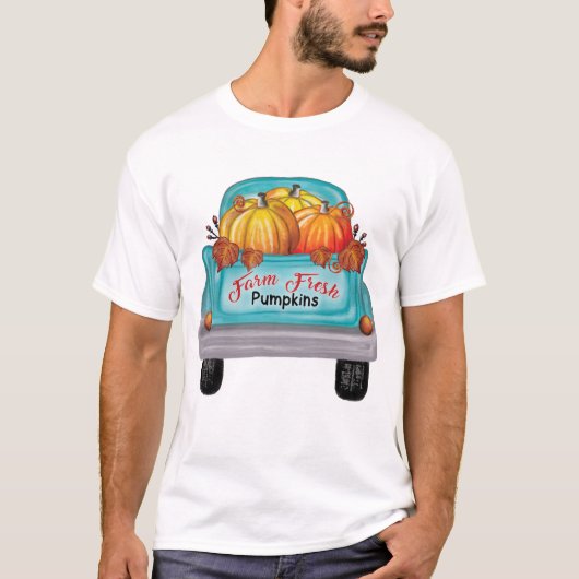 Boerderij Fresh Pumpkins  Truck T-shirt (Voorkant)