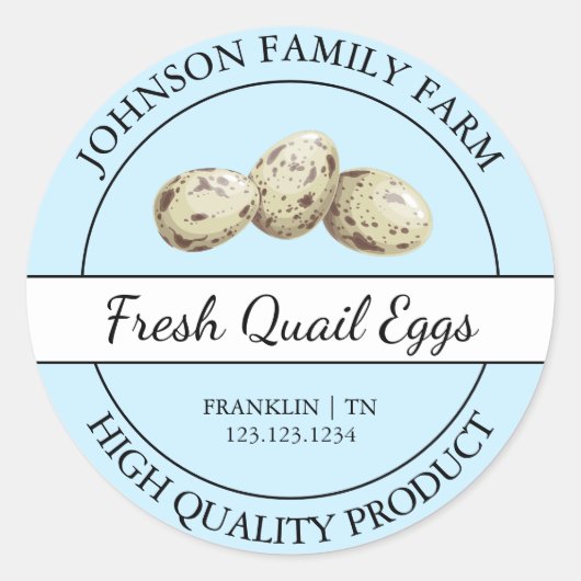 Boerderij Fresh Quail Egg Blue Label (Voorkant)
