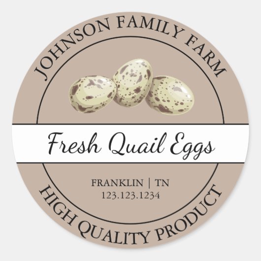 Boerderij Fresh Quail Egg Brown Label (Voorkant)