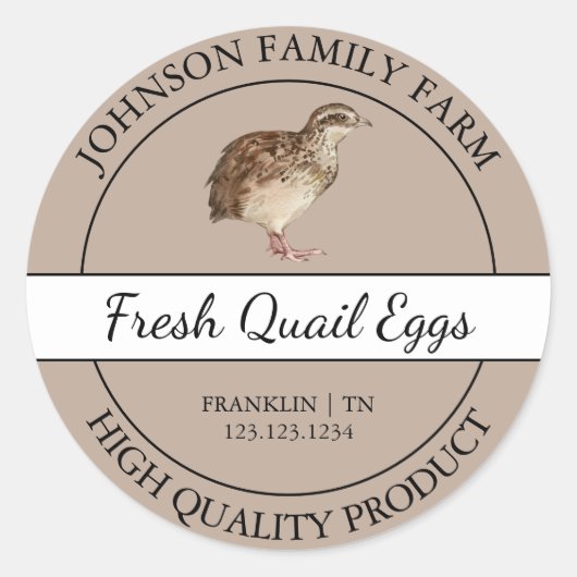 Boerderij Fresh Quail Egg Brown Label (Voorkant)