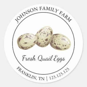 Boerderij Fresh Quail Egg Modern label