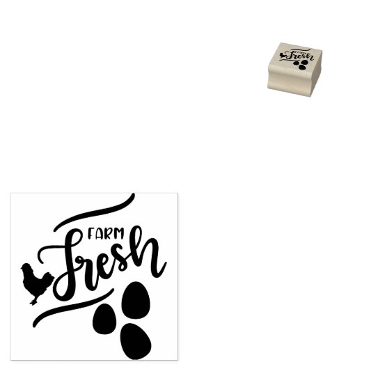 *boerderij Fresh* Rubber stempel (Gestempeld)