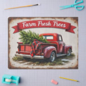 Boerderij Fresh Trees  Red Truck Holiday Tissue Tissuepapier (Craft)