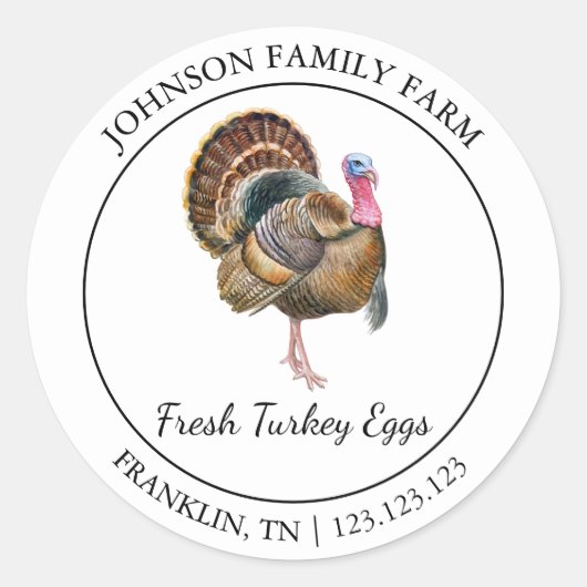 Boerderij Fresh Turkey Egg Modern label (Voorkant)