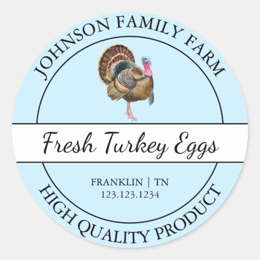 Boerderij Fresh Turkey Ei Blue Label (Voorkant)