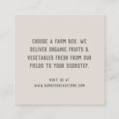 Boerderij Fresh Visitekaartje Farmer Market (Achterkant)