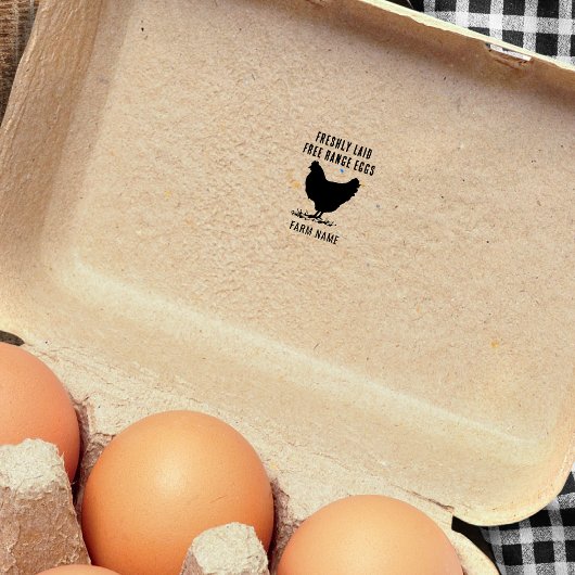 Boerderij Freshly Laid Eggs Hen Chicken Motif Zelfinktende Stempel