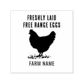 Boerderij Freshly Laid Eggs Hen Chicken Motif Zelfinktende Stempel (Design)