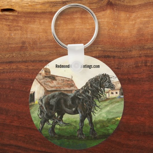 Boerderij Friesian Sleutelhanger (Voorkant)