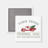 Boerderij frisse  klassieke vrachtwagenpijnbomen magneet (Voorkant / Achterkant)