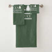 Boerderij frisse vrolijke kerstbomen bad handdoek (Insitu)