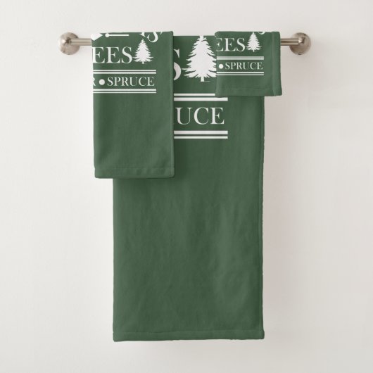 Boerderij frisse vrolijke kerstbomen bad handdoek (Insitu)
