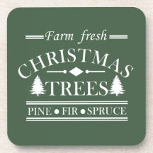 Boerderij frisse vrolijke kerstbomen