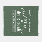 Boerderij frisse vrolijke kerstbomen fleece deken (Voorkant (Horizontaal))