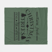 Boerderij frisse vrolijke kerstbomen fleece deken (Voorkant (Horizontaal))