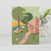 Boerderij Fun in the Park verjaardag Kaart (Staand voorkant)