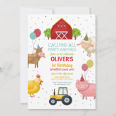 Boerderij Garde dieren 1e kinderdag uitnodiging (Voorkant)