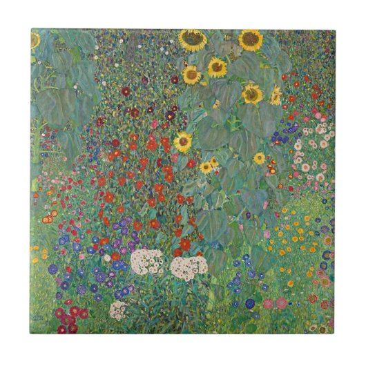 Boerderij Garden Elegance - Klimt Keramische Tegel Tegeltje (Voorkant)