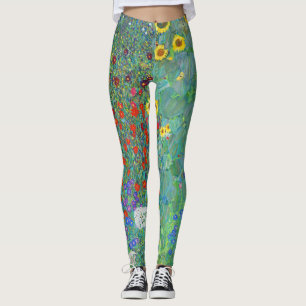 Boerderij Garden met zonnebloemen door Gustav Klim Leggings