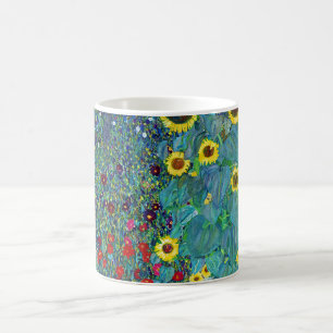 Boerderij Garden met zonnebloemen, Gustav Klimt Koffiemok