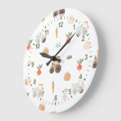Boerderij Garden Waterverf Fun Pattern Grote Klok (Hoek)