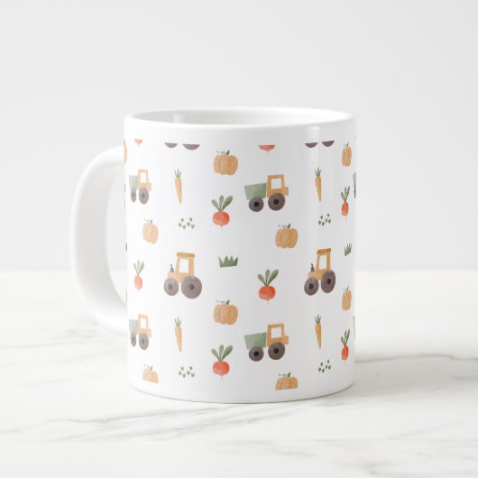 Boerderij Garden Waterverf Fun Pattern Grote Koffiekop (Links)