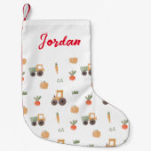 Boerderij Garden Waterverf Fun Pattern Kleine Kerstsok (Voorkant)