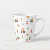 Boerderij Garden Waterverf Fun Pattern Latte Mok (Rechts)