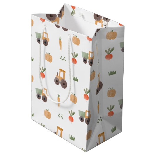 Boerderij Garden Waterverf Fun Pattern Medium Cadeauzakje (Achterkant Gekanteld)