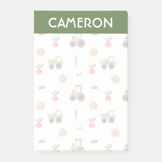 Boerderij Garden Waterverf Fun Pattern Post-it® Notes (Voorkant)