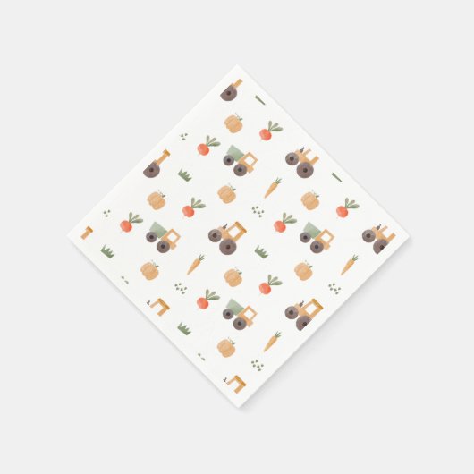 Boerderij Garden Waterverf Fun Pattern Servet (Hoek)