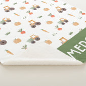 Boerderij Garden Waterverf Fun Pattern Sherpa Deken (3/4)