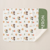 Boerderij Garden Waterverf Fun Pattern Sherpa Deken (Voorkant (horizontaal))