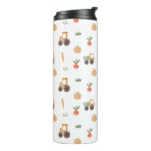 Boerderij Garden Waterverf Fun Pattern Thermosbeker (Gedraaid links)