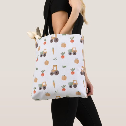 Boerderij Garden Waterverf Fun Pattern Tote Bag (Dichtbij)