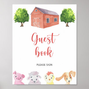 Boerderij \ Gast boek Poster