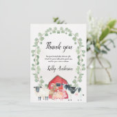 Boerderij Geachte Baby shower Hartelijk dank Kaart (Staand voorkant)