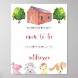 Boerderij - geadresseerde poster