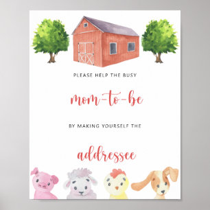 Boerderij - geadresseerde poster