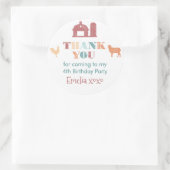 Boerderij geboortedag Genderneutrale partij Hartel Ronde Sticker (Tas)