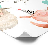 Boerderij Geboortegruiskaart Tijdscapsule Poster (Hoek)