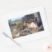 Boerderij geit Kinder duiven Rechthoekige Sticker (Envelop)