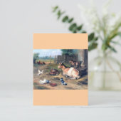 Boerderij Geitten Kinder duiven Briefkaart (Staand voorkant)
