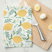 Boerderij gele leemonpatroon voor Bright land Theedoek (Quarter Fold)