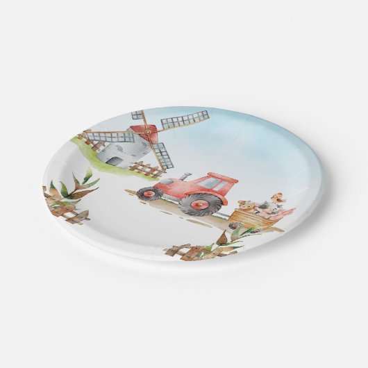 Boerderij Genderneutrale geboorte Partij Papieren Bordje (Gekanteld)