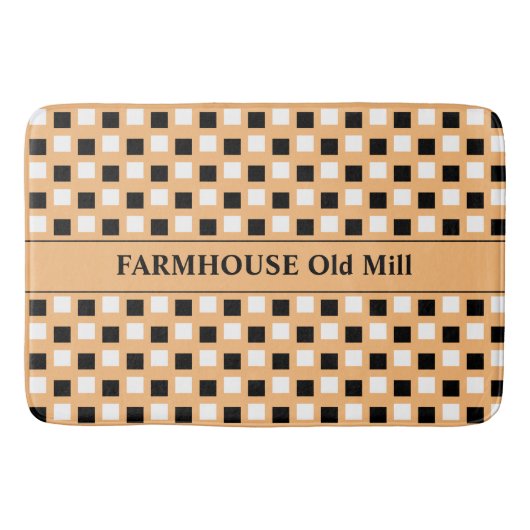 Boerderij geometrische klei zwarte badmat (Voorkant)