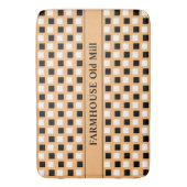 Boerderij geometrische klei zwarte badmat (Voorkant Verticaal)