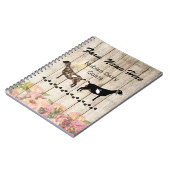 Boerderij gepersonaliseerd Nubian Dairy Goat Notitieboek (Linkerzijde)