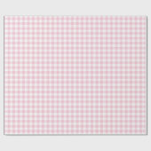 Boerderij geruit roze gingham cadeaupapier (Vlak)