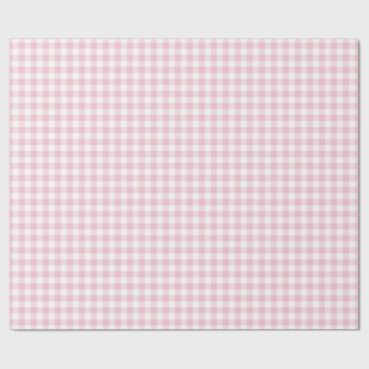 Boerderij geruit roze gingham cadeaupapier (Vlak)